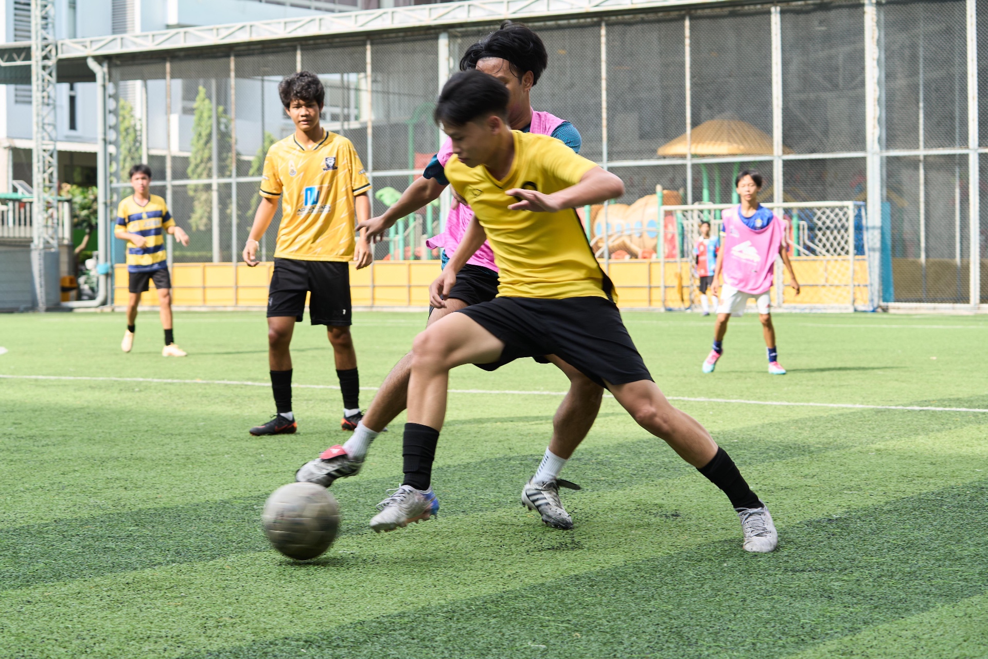 Player in action during a training match